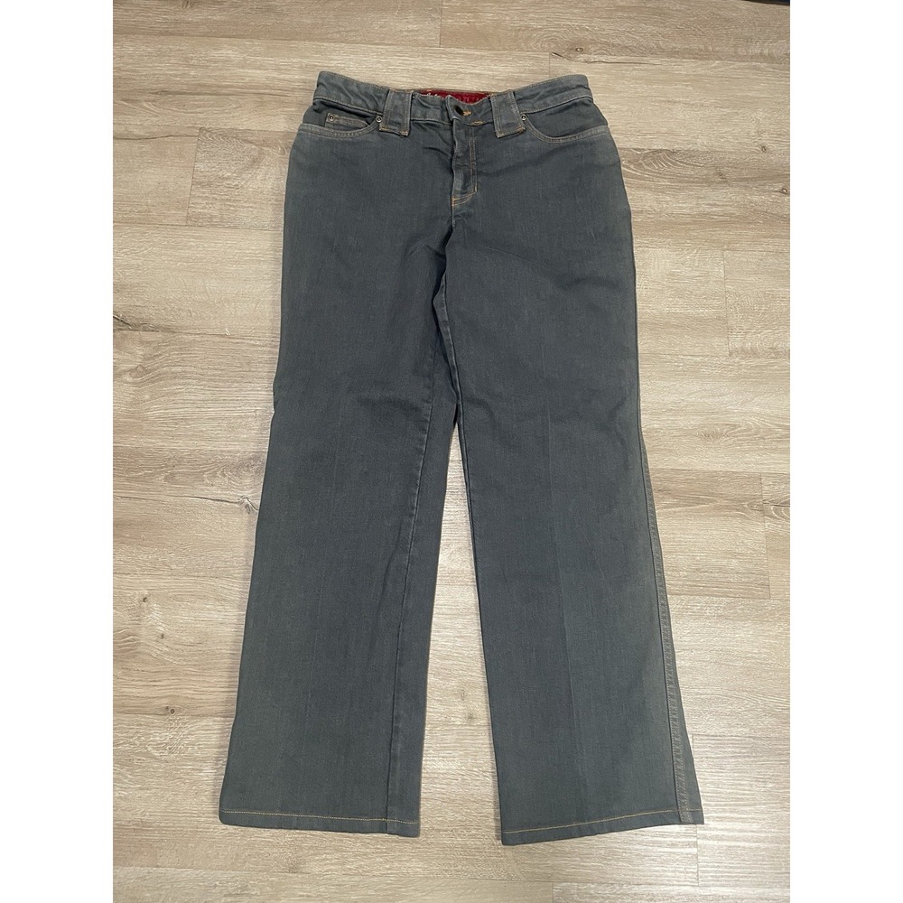 Barbara Lesser Fibers Wide Leg Jeans Womens Size 6 Wash Denim Blue Loose Fit